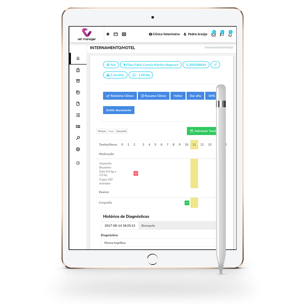 Internamento - Vet Manager Software Veterinário