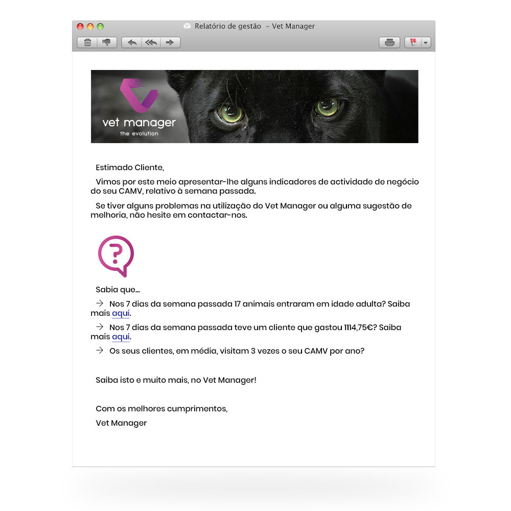 Relatório Gestão - Vet Manager Software Veterinário