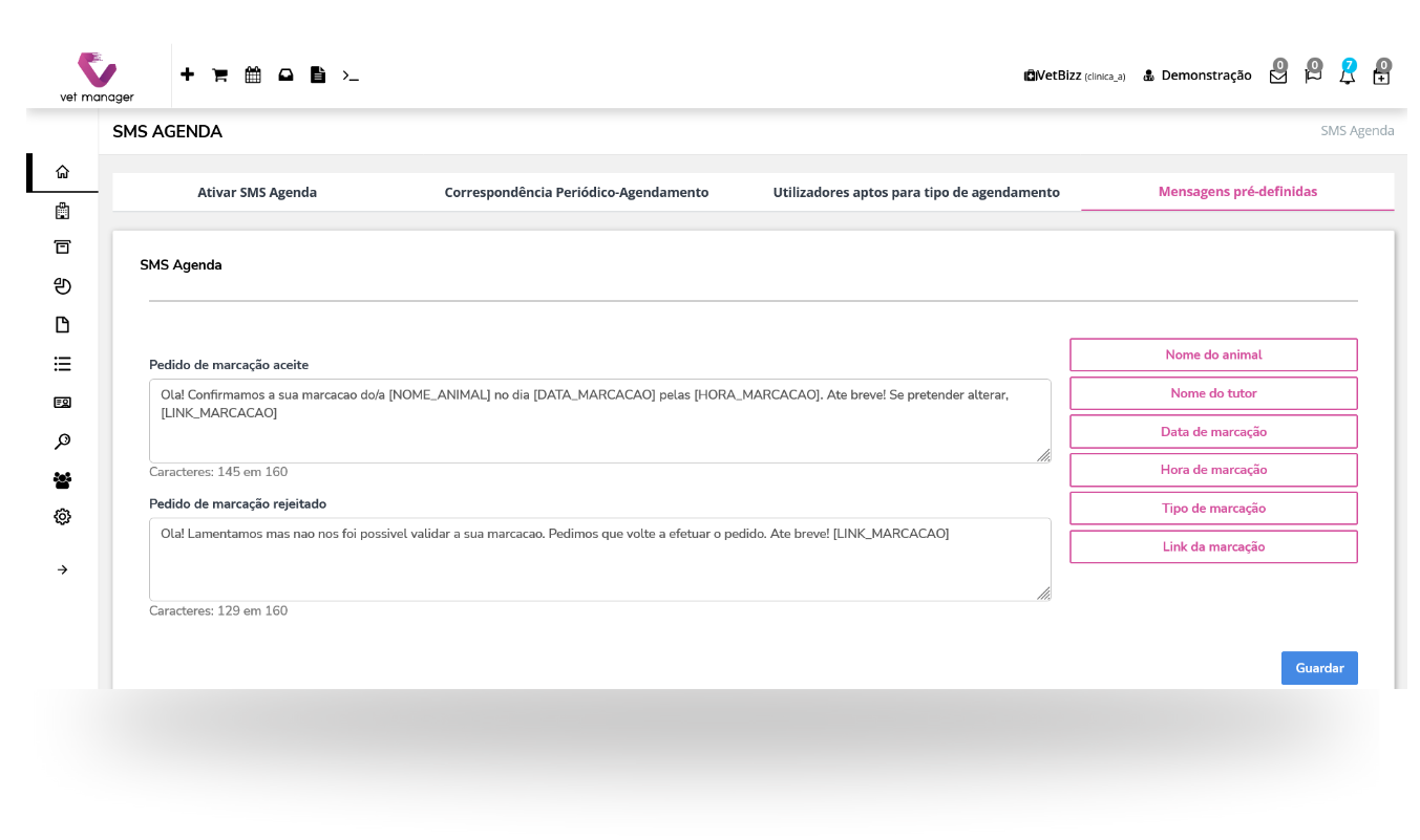 SMS Agenda - Vet Manager Software Veterinário